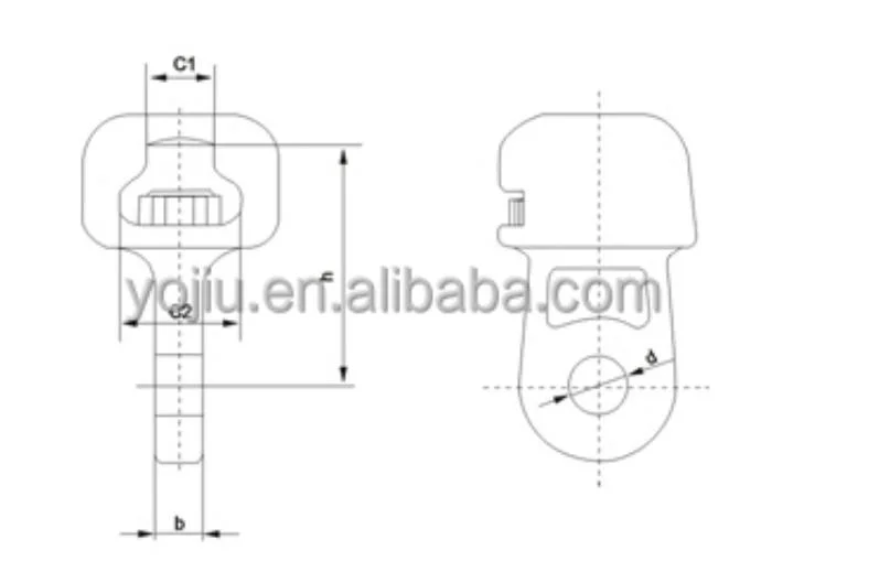 Hot-DIP Galvanized Type W Malleable Iron Socket Eye Electric Line Power Steel Power Fitting Overhead Lines Fitting